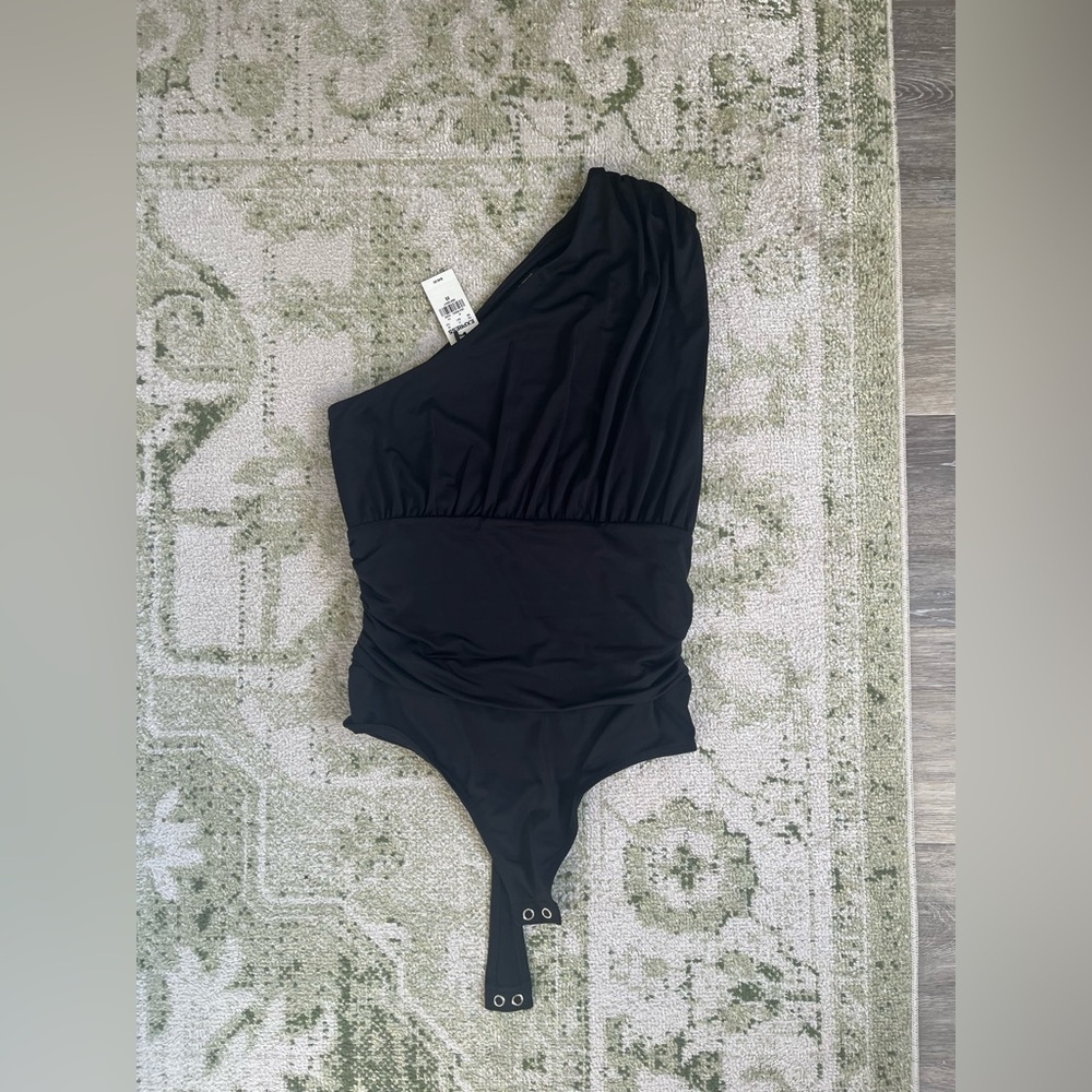 NWT Express Black One Shoulder Bodysuit